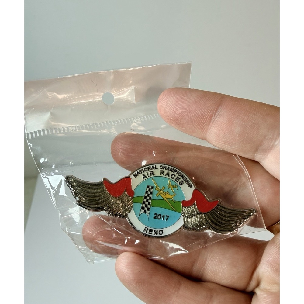 2017 National Championship RENO AIR RACES Wings Enamel Lapel Pin Nevada